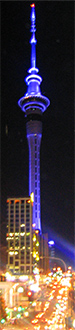 Auckland Skytower at night