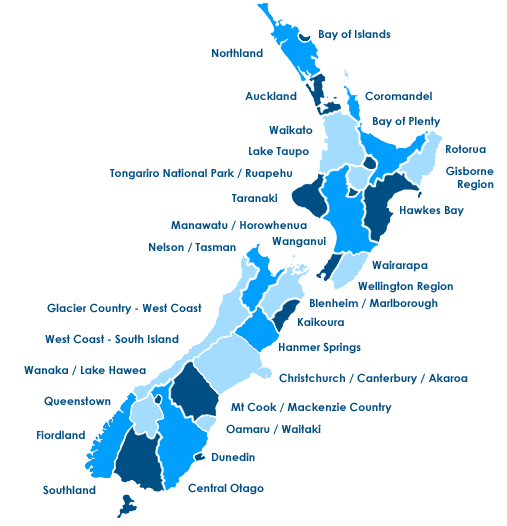 New Zealand map